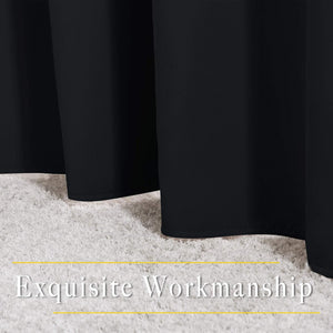 NICETOWN Black Blackout Curtains For Bedroom (2-piece set, 52 x 84 Length)#color_black