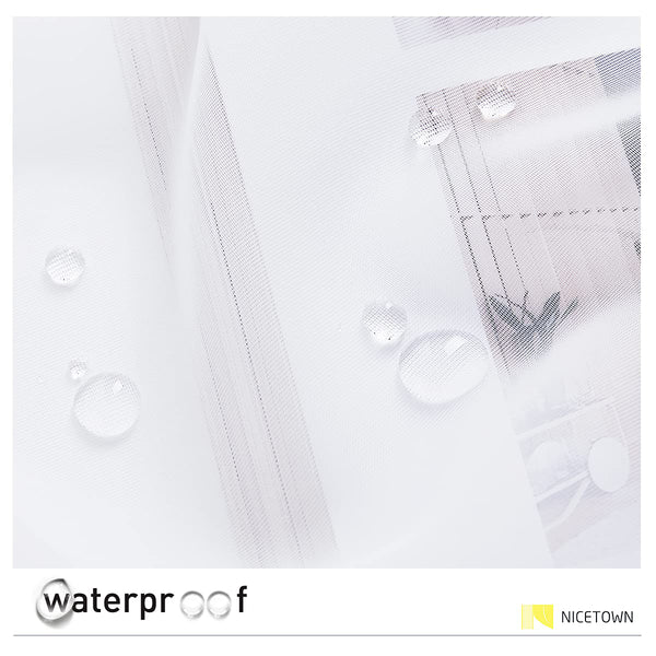 Waterproof Sheer Outdoor Curtains#color_ivory