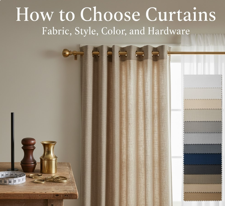 Guide on choosing curtains: fabric, style, color, hardware