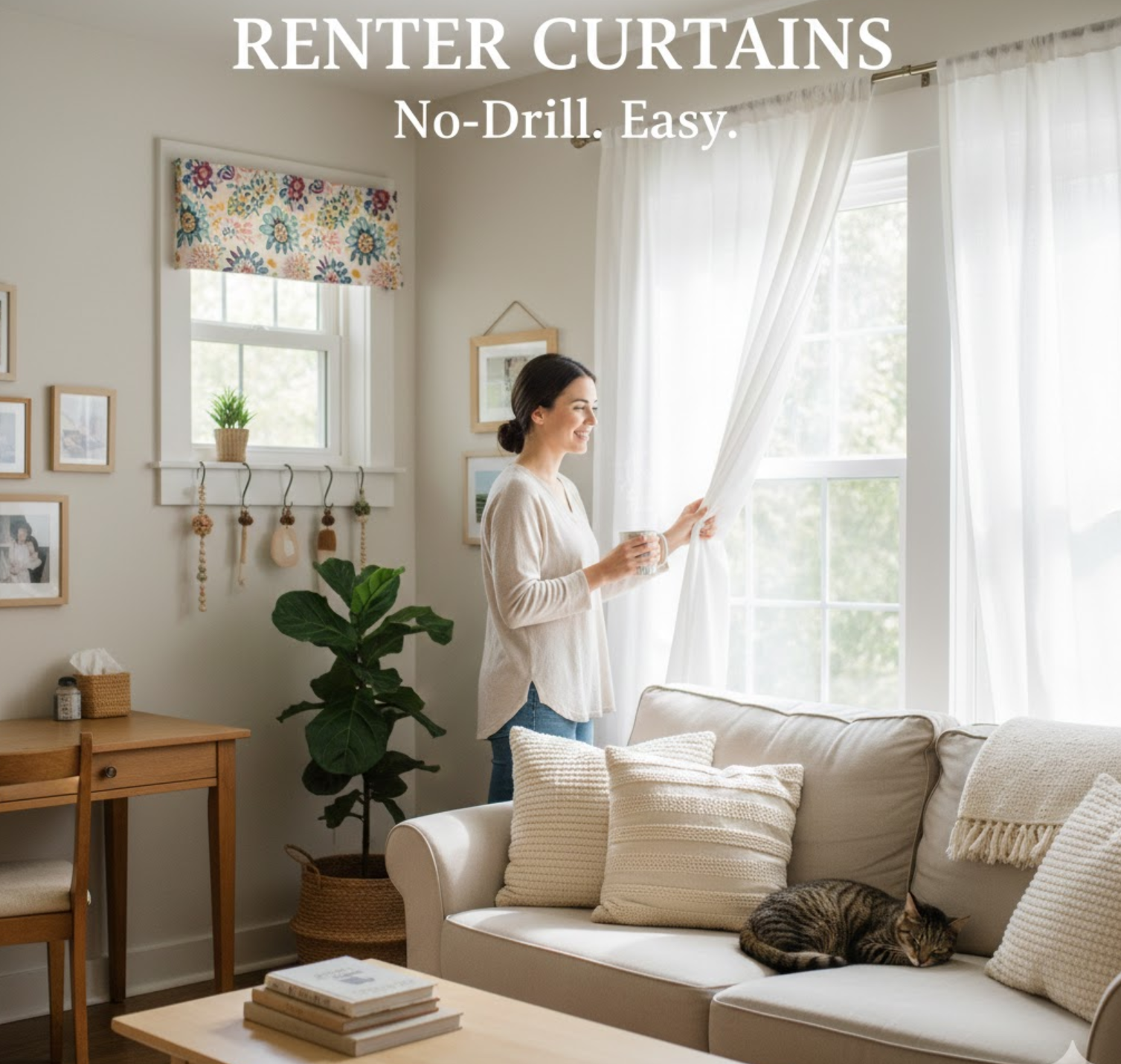 Curtains For Renters: How to Hang
