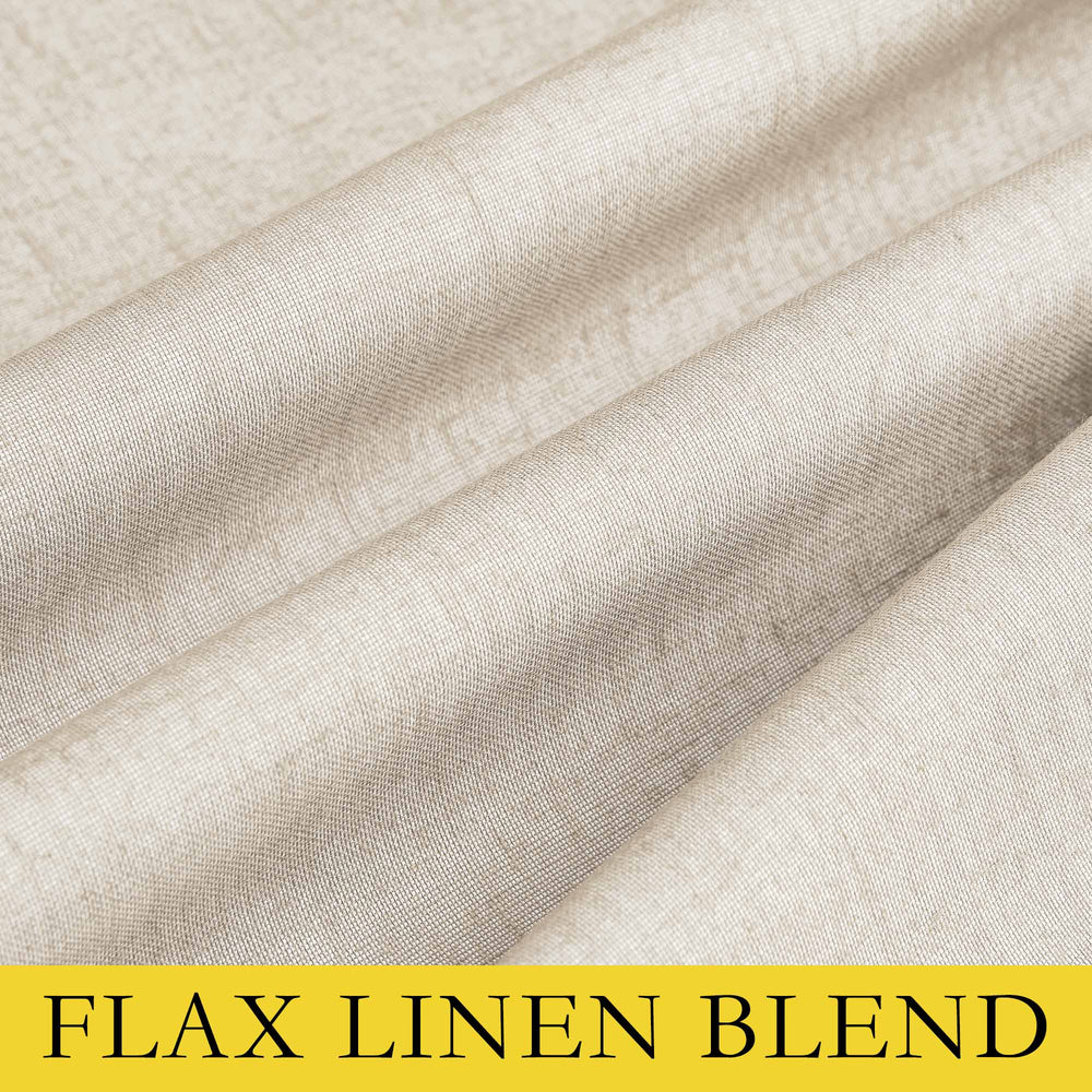 100% Blackout Linen Curtains#color_natural