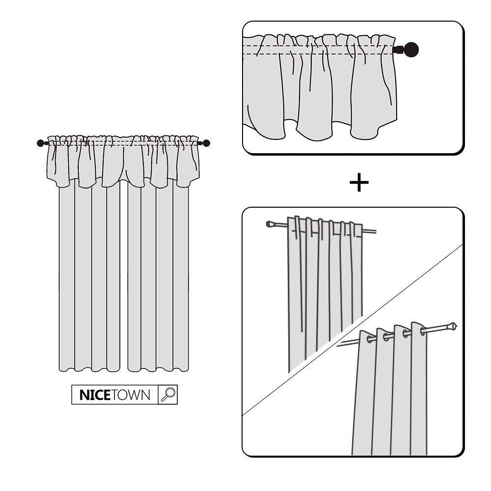 NICETOWN Farmhouse Valances for Windows Rustic Home Decor