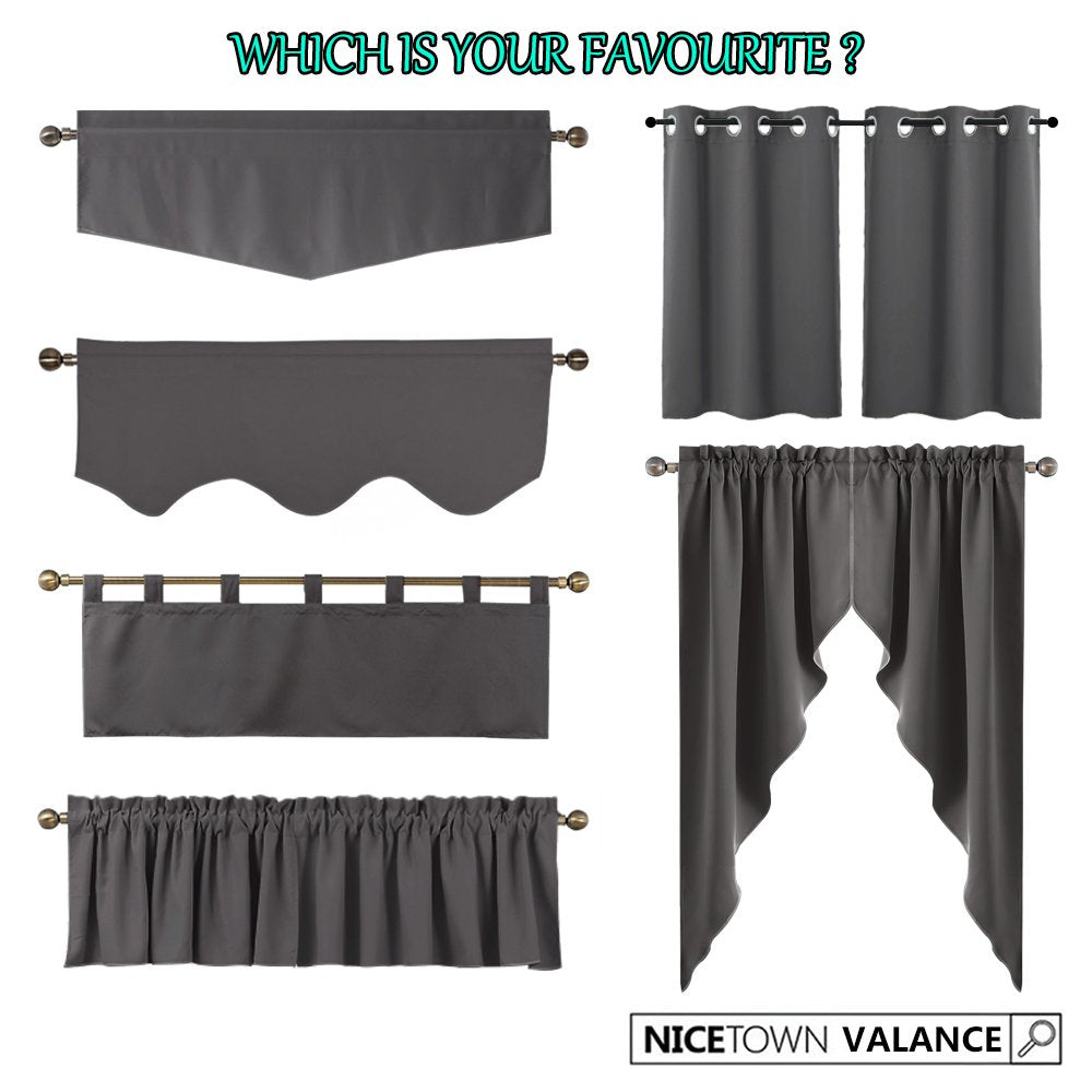 NICETOWN Farmhouse Valances for Windows Rustic Home Decor