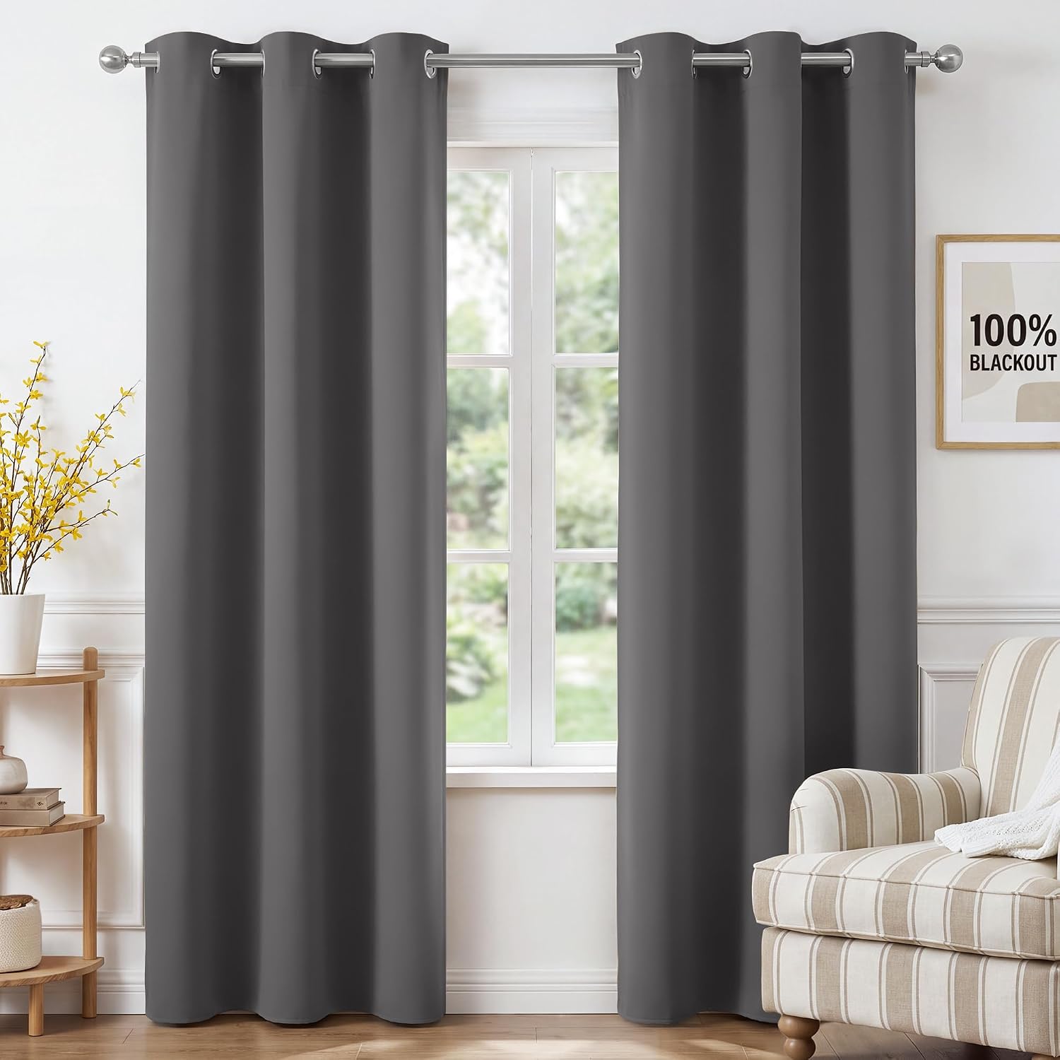 Luna Soundproof 100% Blackout Custom Curtain - Single Panel
