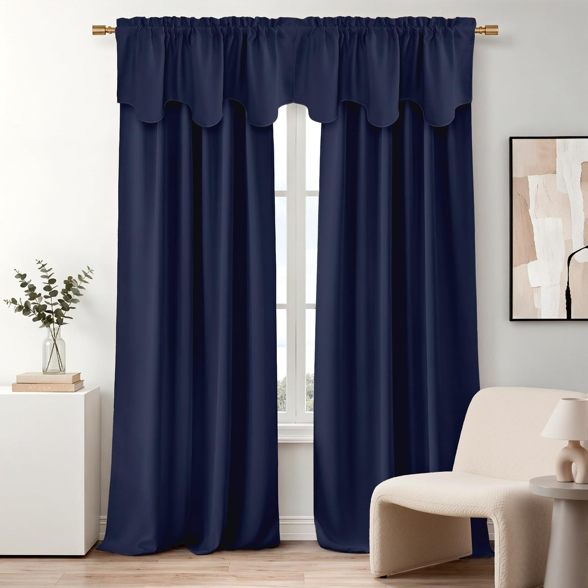 NICETOWN Farmhouse Valances for Windows Rustic Home Decor
