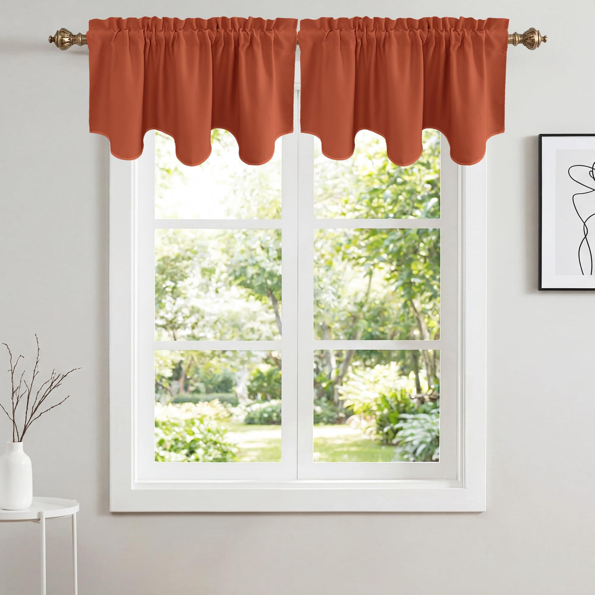 NICETOWN Farmhouse Valances for Windows Rustic Home Decor