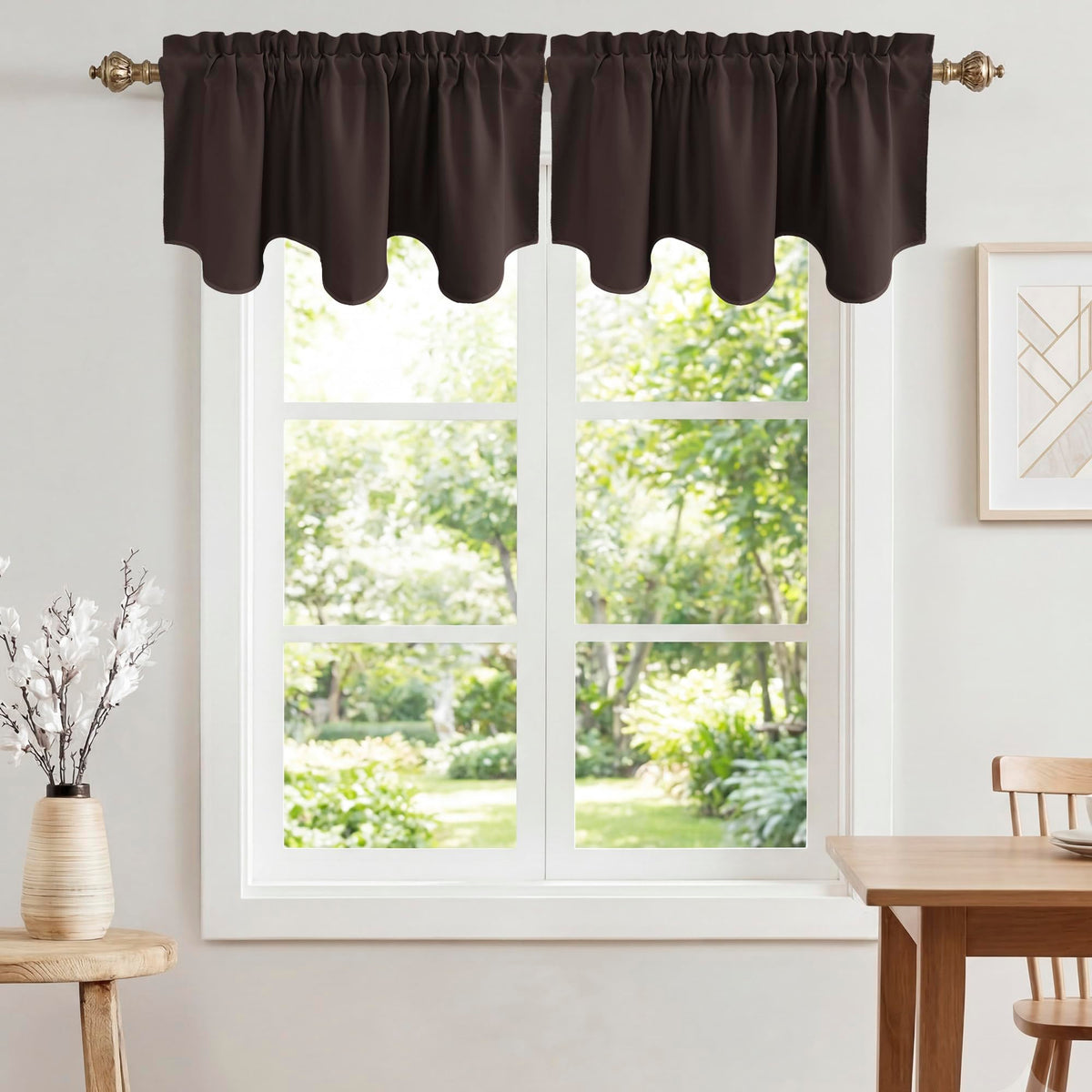 NICETOWN Farmhouse Valances for Windows Rustic Home Decor
