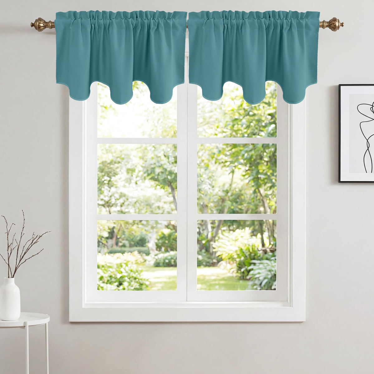 NICETOWN Farmhouse Valances for Windows Rustic Home Decor