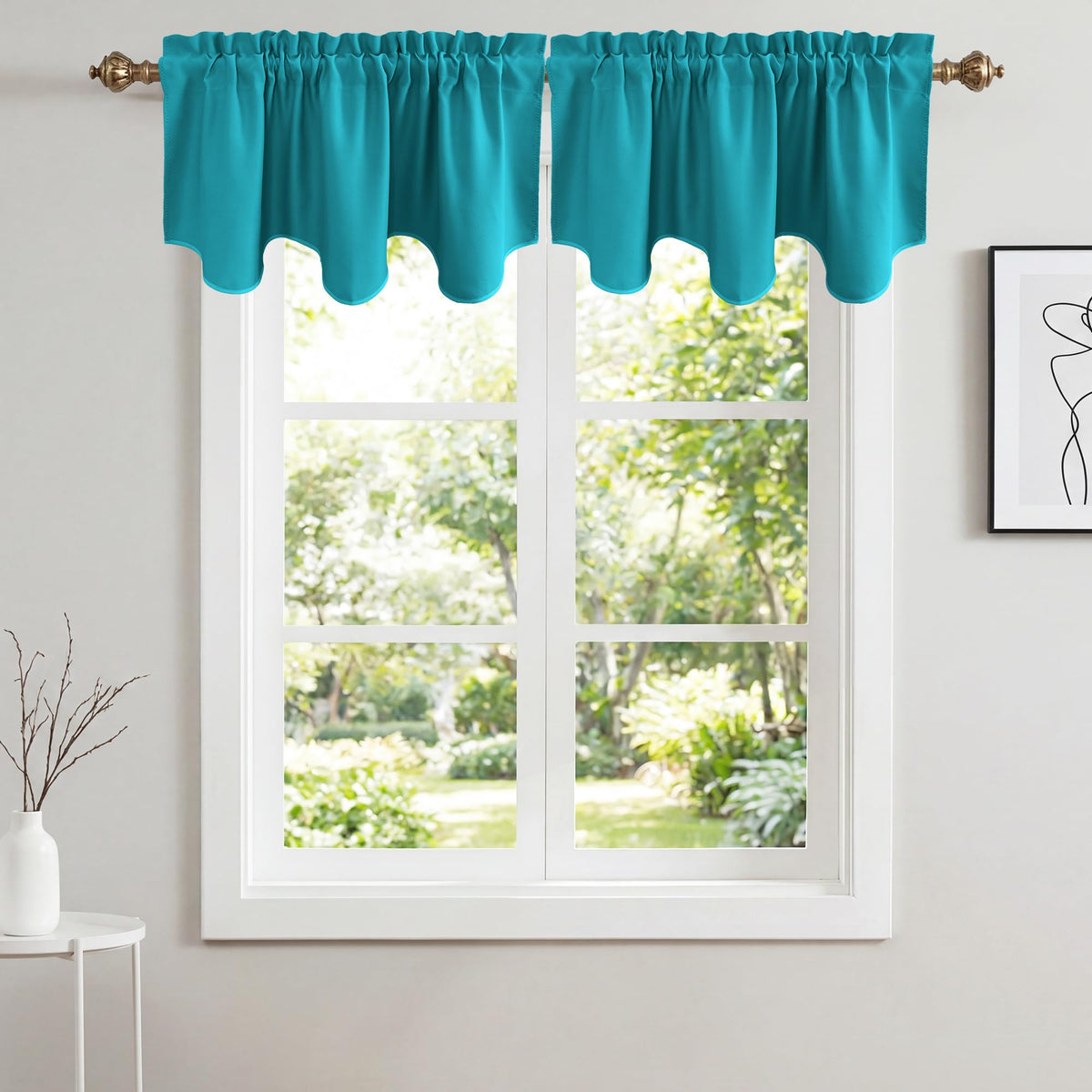 NICETOWN Farmhouse Valances for Windows Rustic Home Decor