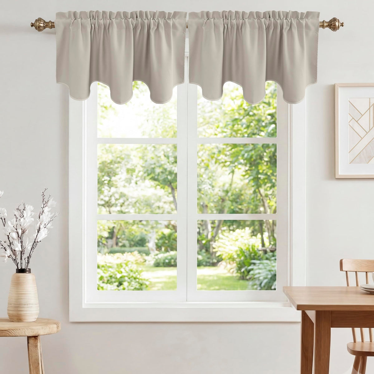 NICETOWN Farmhouse Valances for Windows Rustic Home Decor
