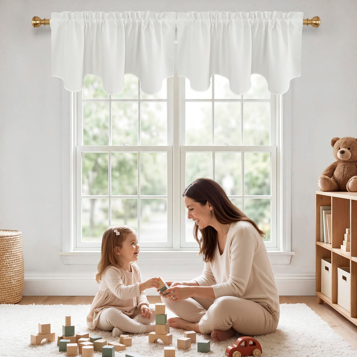 NICETOWN Farmhouse Valances for Windows Rustic Home Decor