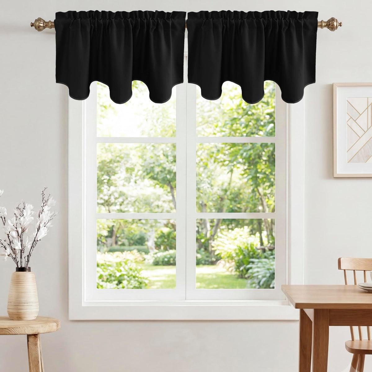NICETOWN Farmhouse Valances for Windows Rustic Home Decor