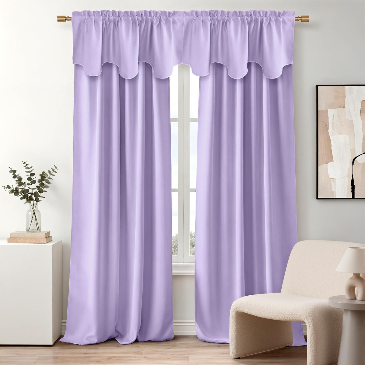 NICETOWN Farmhouse Valances for Windows Rustic Home Decor
