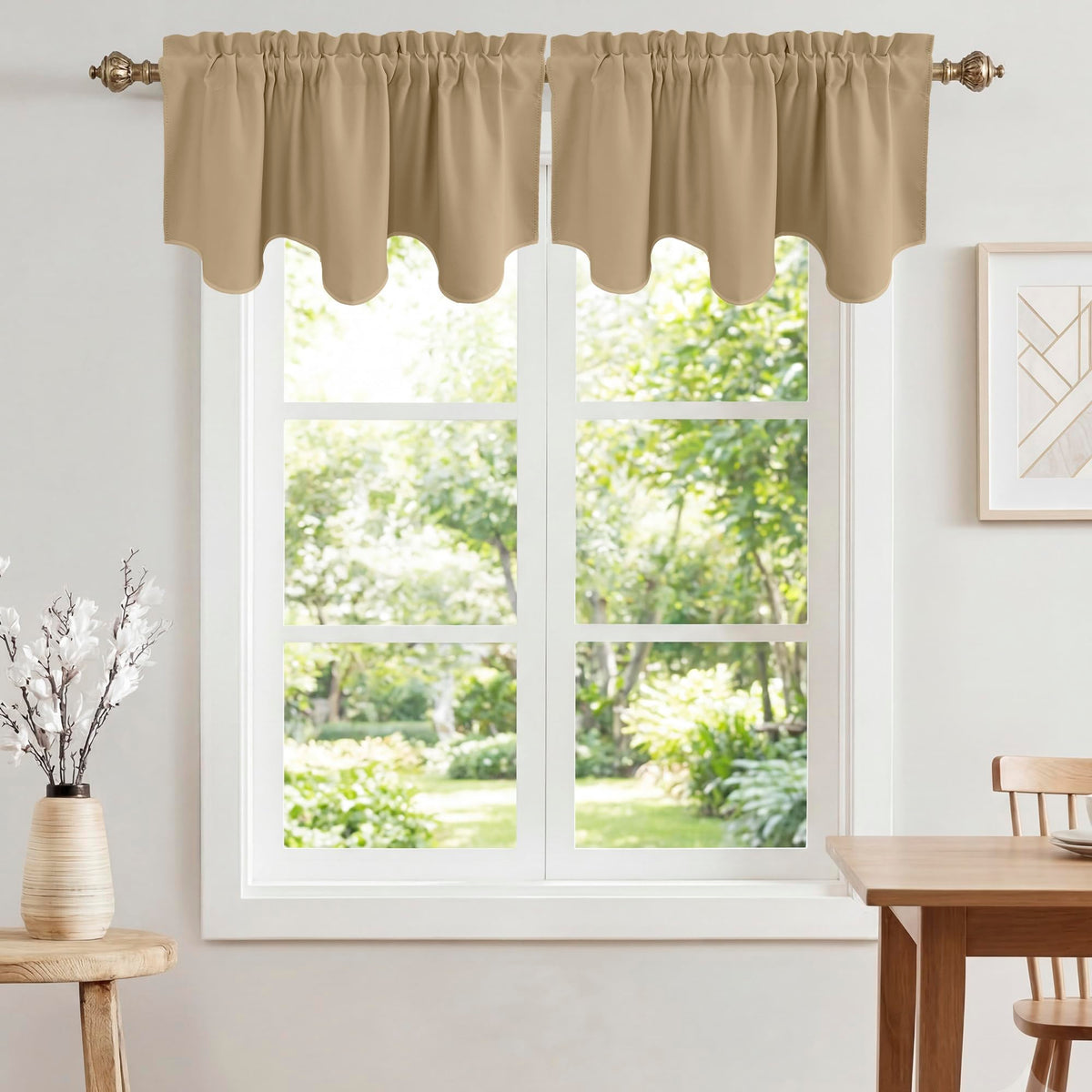 NICETOWN Farmhouse Valances for Windows Rustic Home Decor