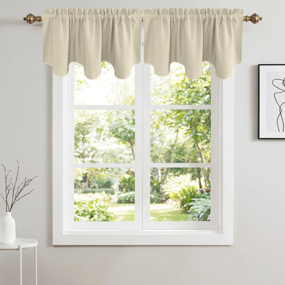 NICETOWN Farmhouse Valances for Windows Rustic Home Decor