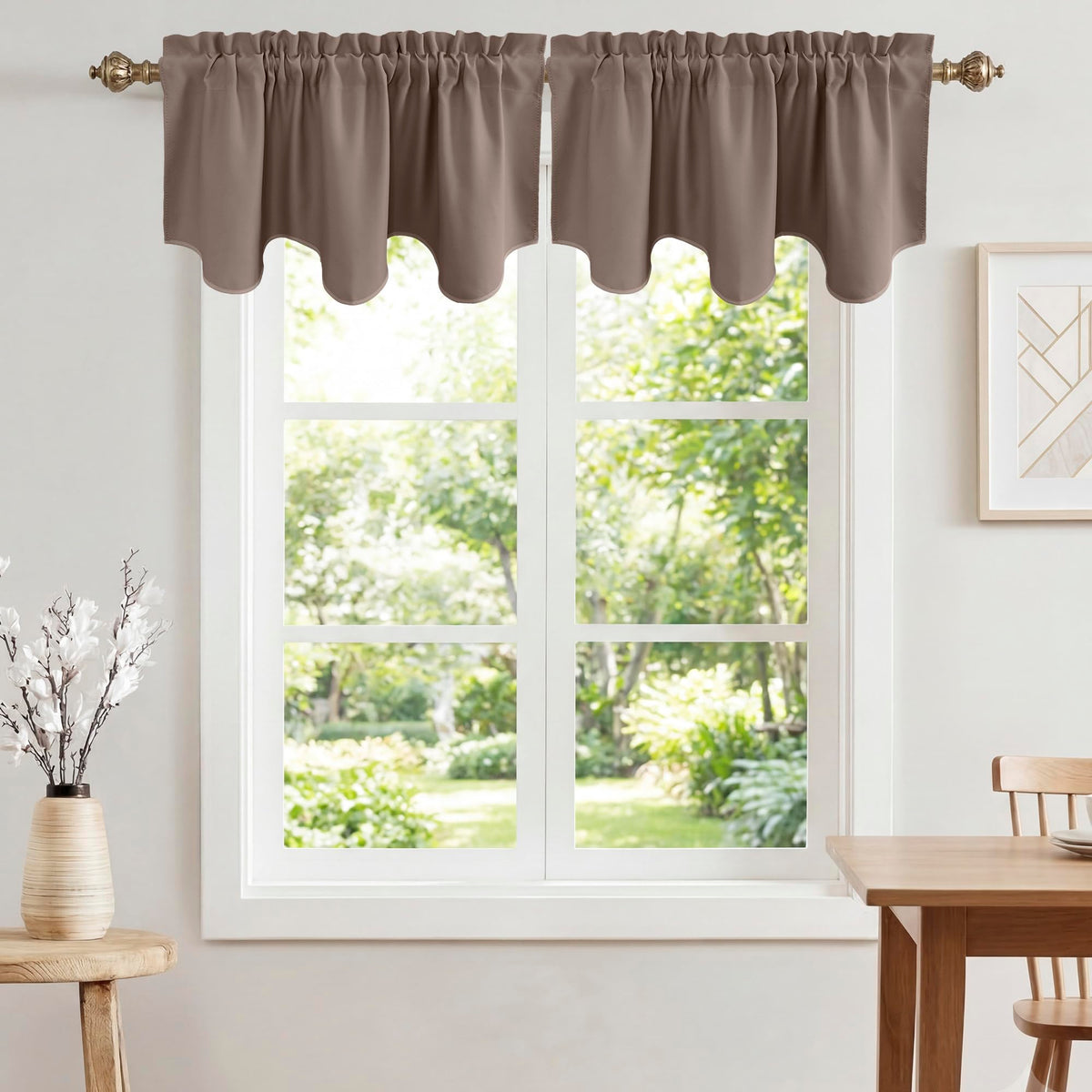 NICETOWN Farmhouse Valances for Windows Rustic Home Decor
