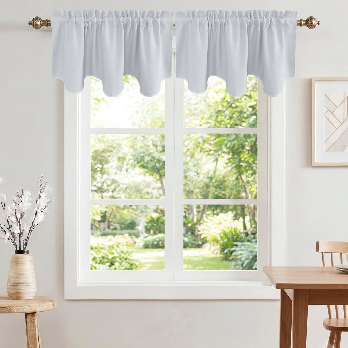 NICETOWN Farmhouse Valances for Windows Rustic Home Decor