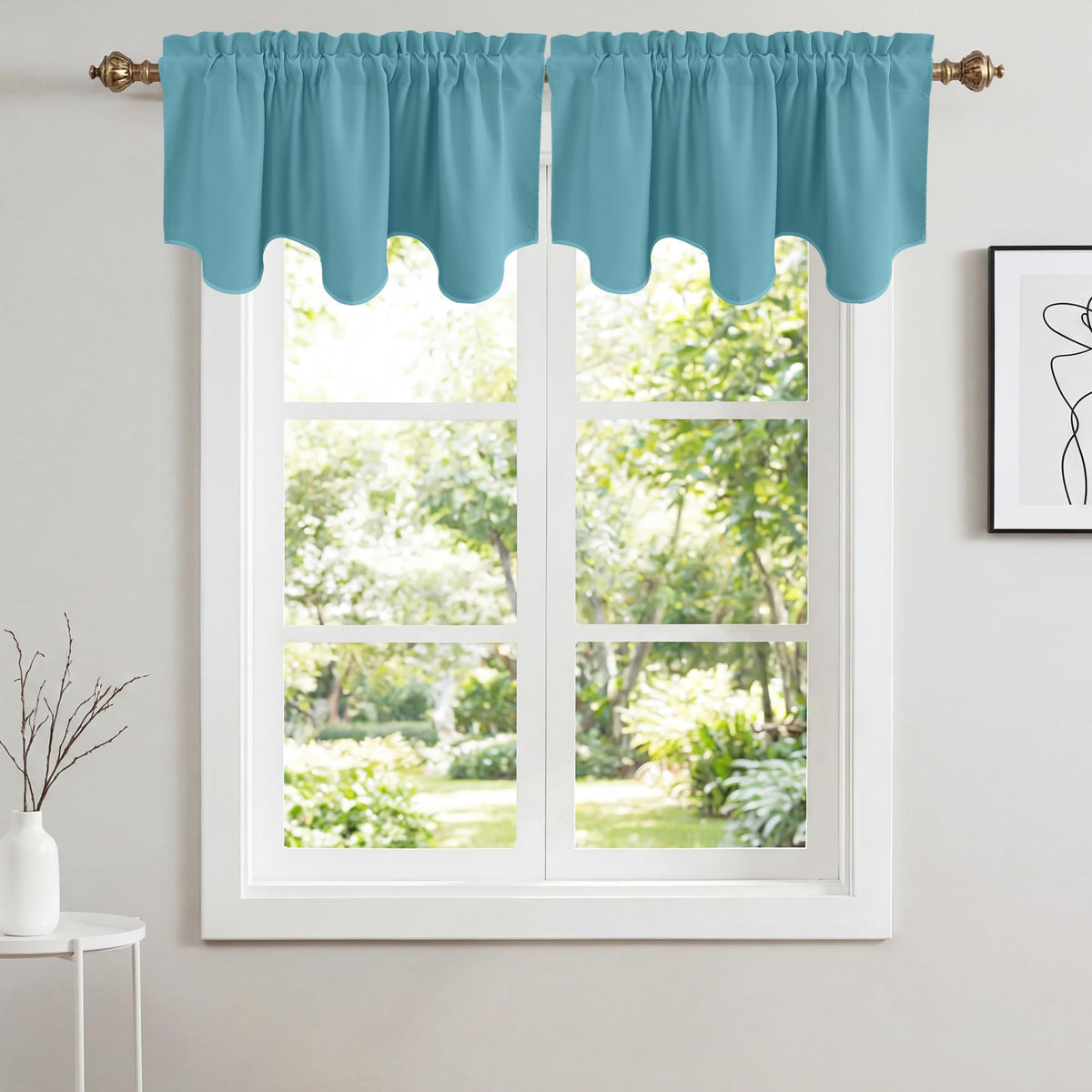 NICETOWN Farmhouse Valances for Windows Rustic Home Decor