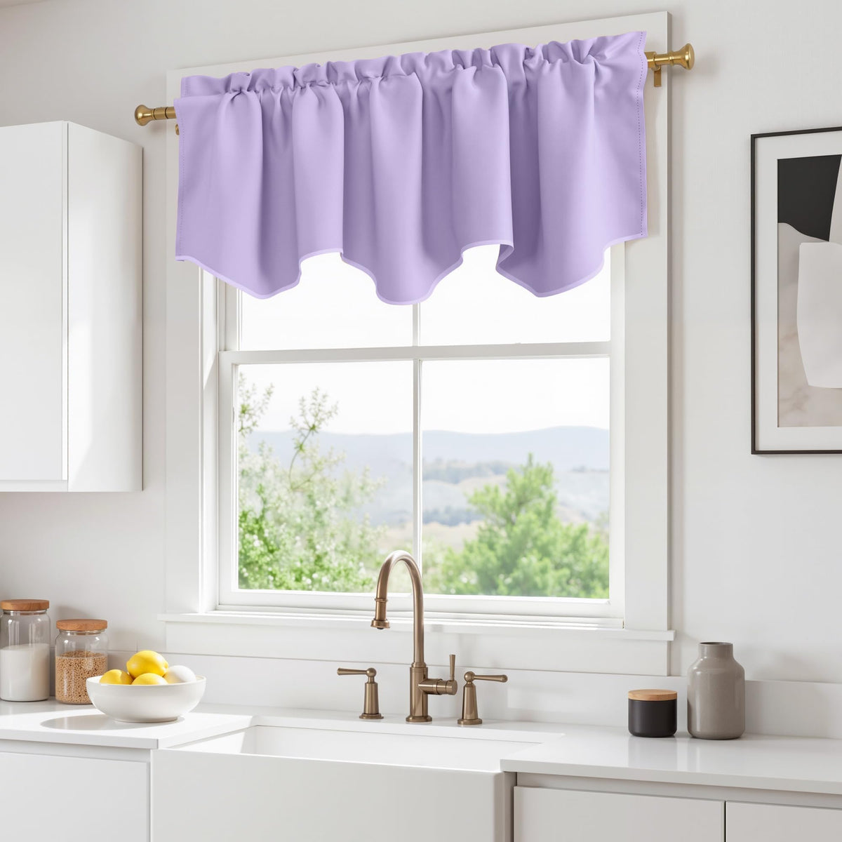 NICETOWN Farmhouse Valances for Windows Rustic Home Decor