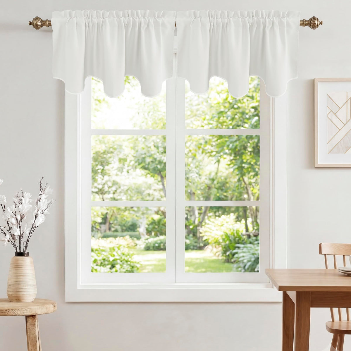 NICETOWN Farmhouse Valances for Windows Rustic Home Decor