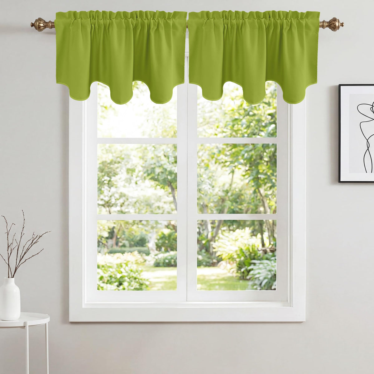 NICETOWN Farmhouse Valances for Windows Rustic Home Decor