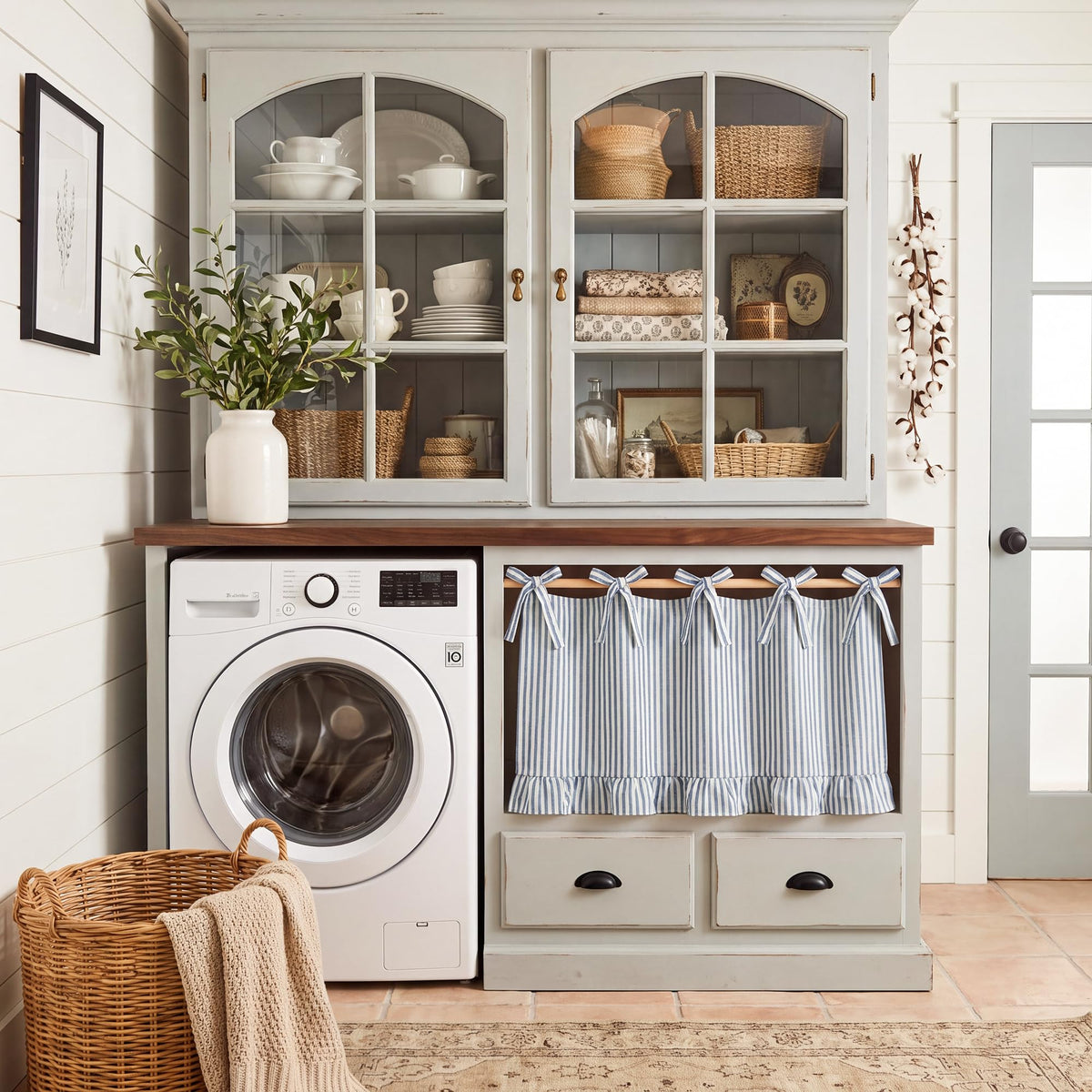 NICETOWN Oven Skirt Curtain for Kitchen Cabinet Decor 31 x 22 inches Long
