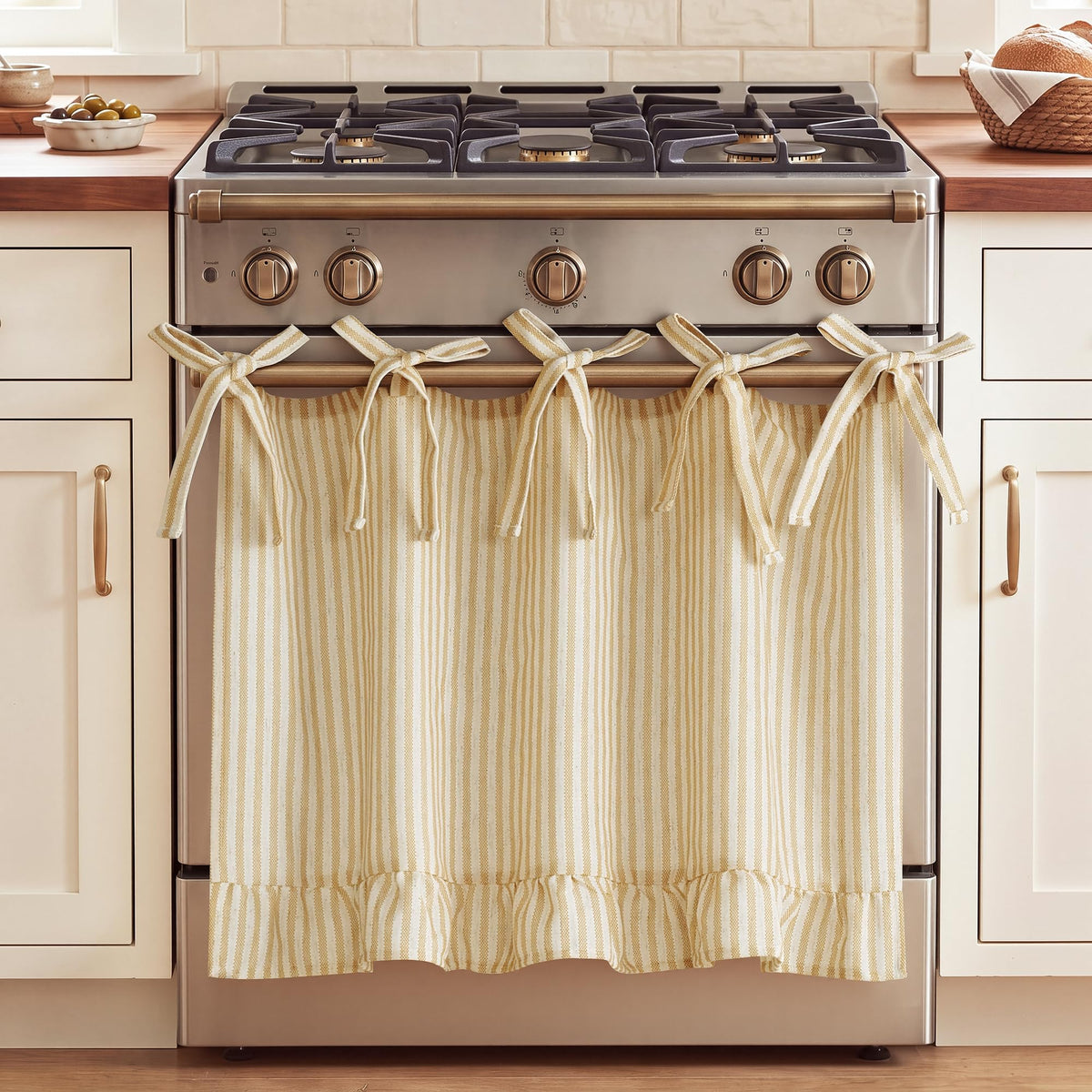 NICETOWN Oven Skirt Curtain for Kitchen Cabinet Decor 31 x 22 inches Long