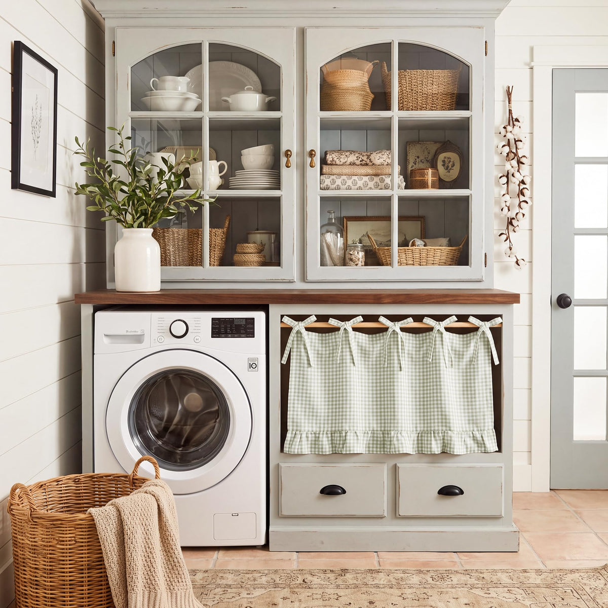 NICETOWN Oven Skirt Curtain for Kitchen Cabinet Decor 31 x 22 inches Long