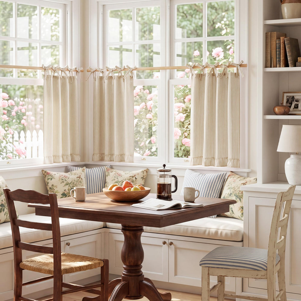 NICETOWN Oven Skirt Curtain for Kitchen Cabinet Decor 31 x 22 inches Long