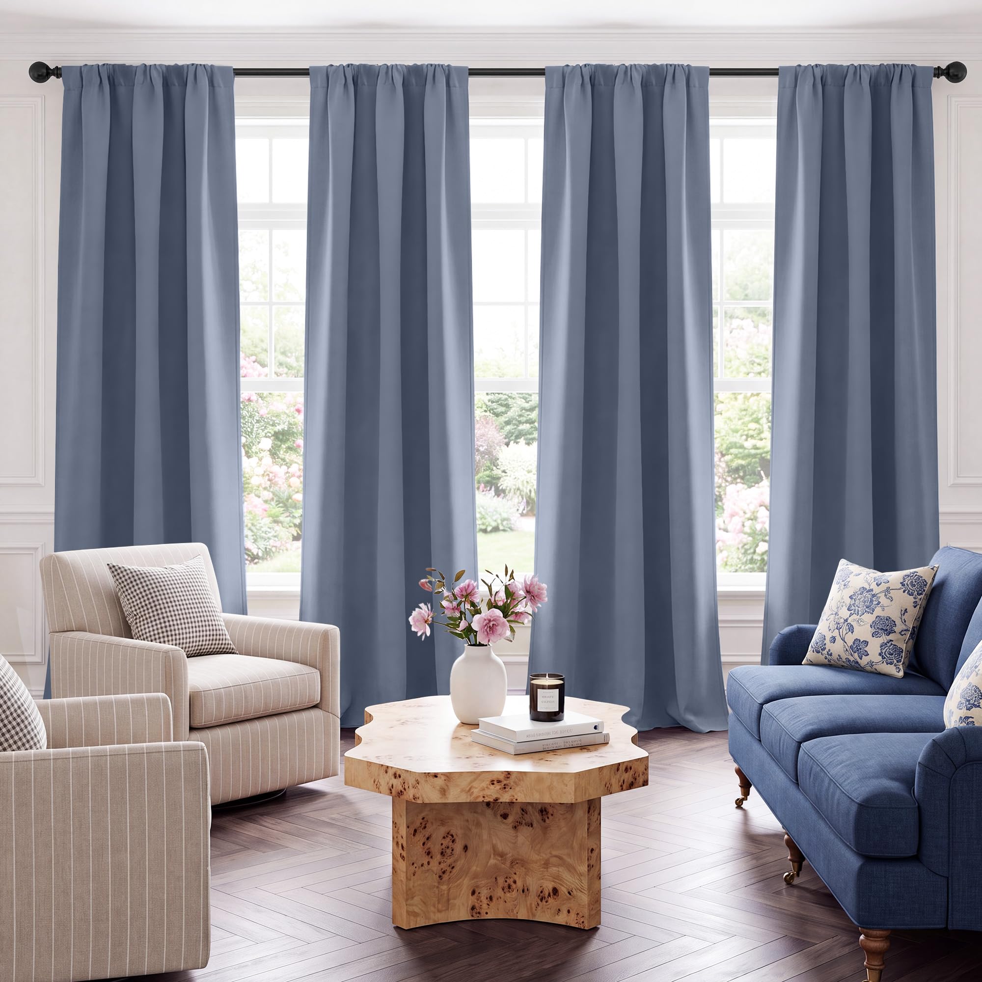 Blackout Privacy Window Ready Made Curtains - 4 Panel