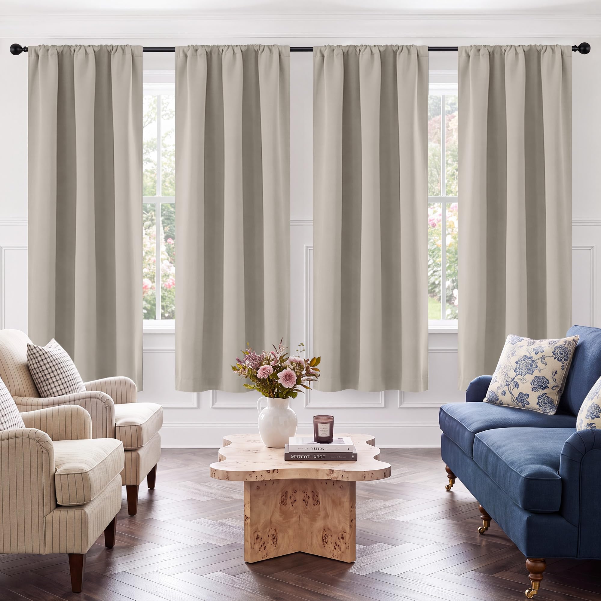Blackout Privacy Window Ready Made Curtains - 4 Panel