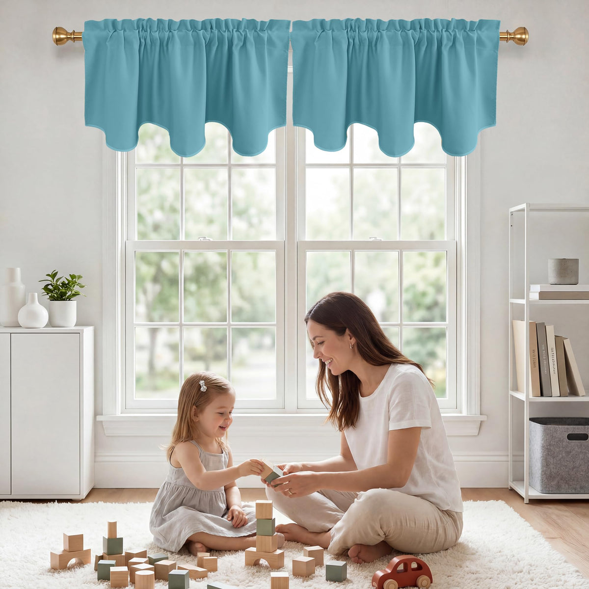 NICETOWN Farmhouse Valances for Windows Rustic Home Decor