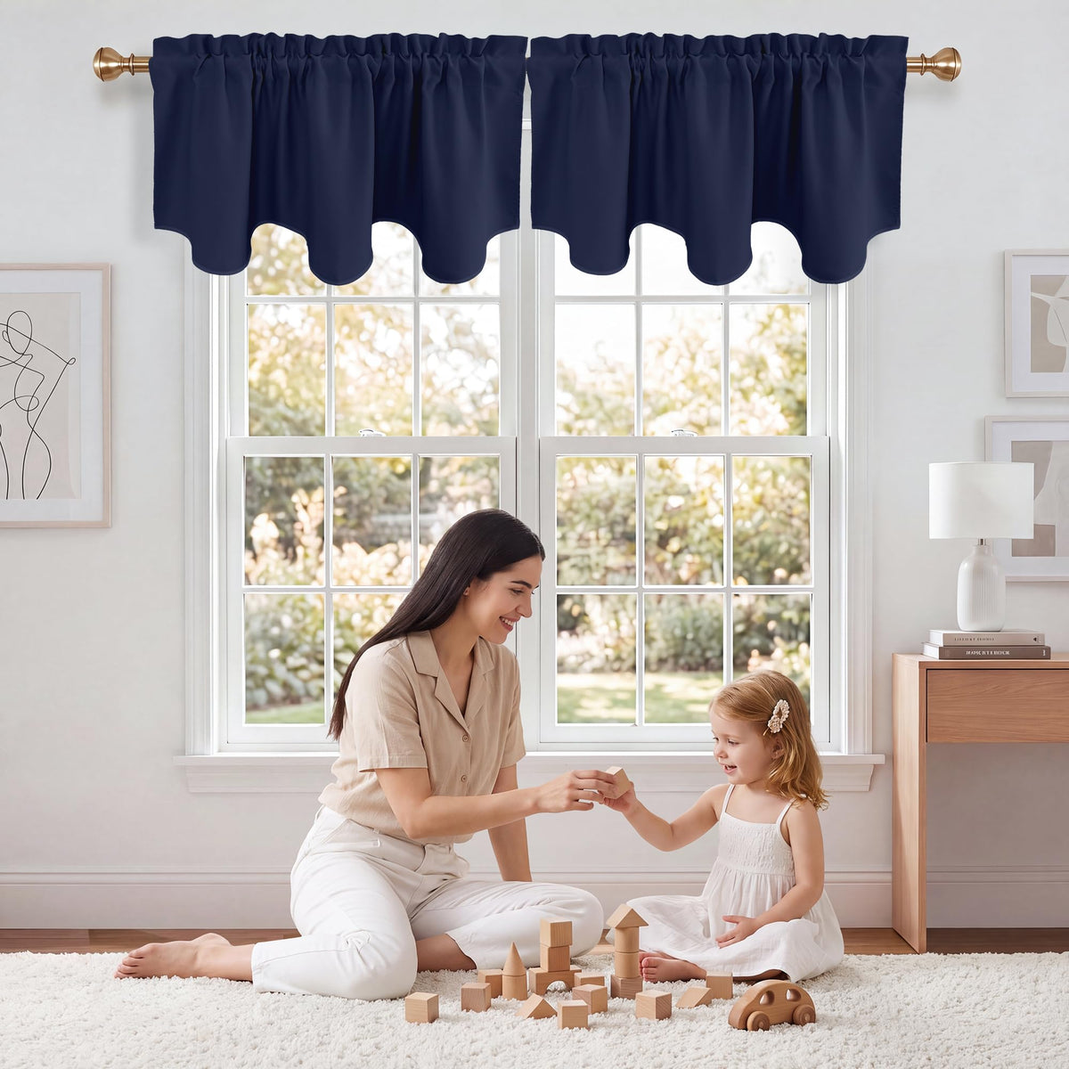 NICETOWN Farmhouse Valances for Windows Rustic Home Decor