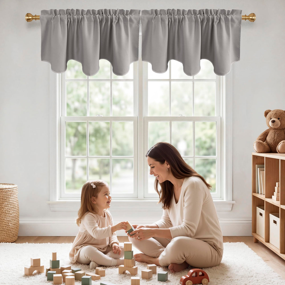 NICETOWN Farmhouse Valances for Windows Rustic Home Decor