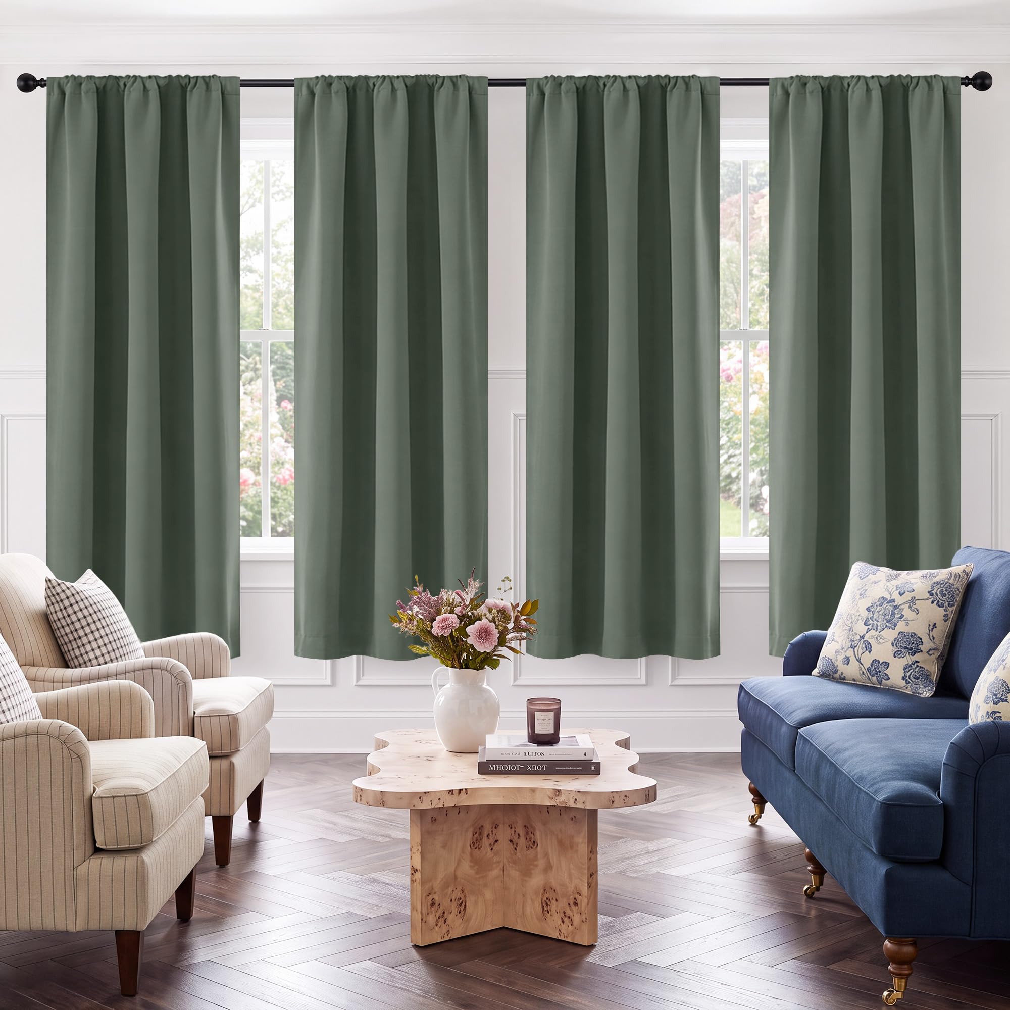 Blackout Privacy Window Ready Made Curtains - 4 Panel