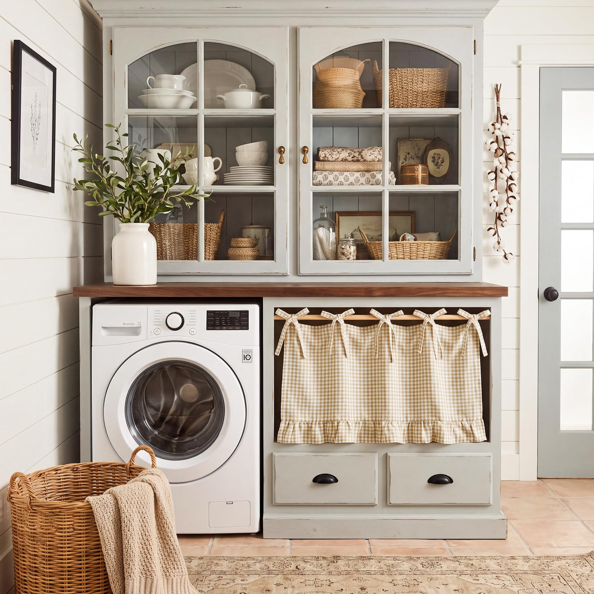 NICETOWN Oven Skirt Curtain for Kitchen Cabinet Decor 31 x 22 inches Long