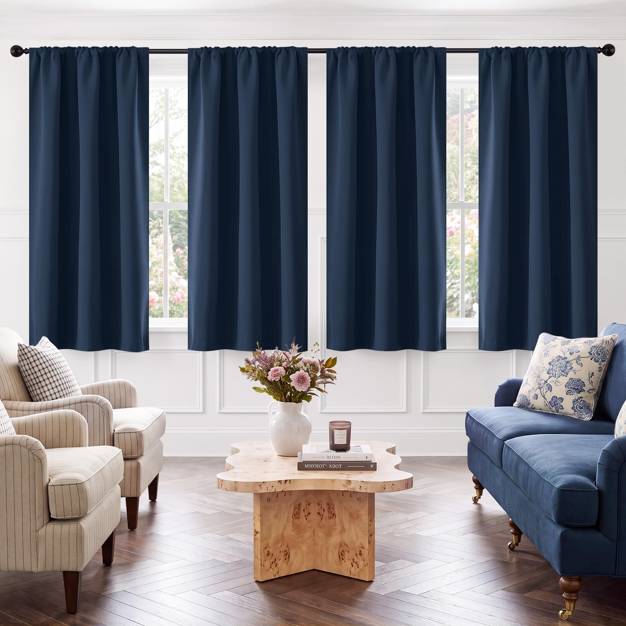Blackout Privacy Window Ready Made Curtains - 4 Panel