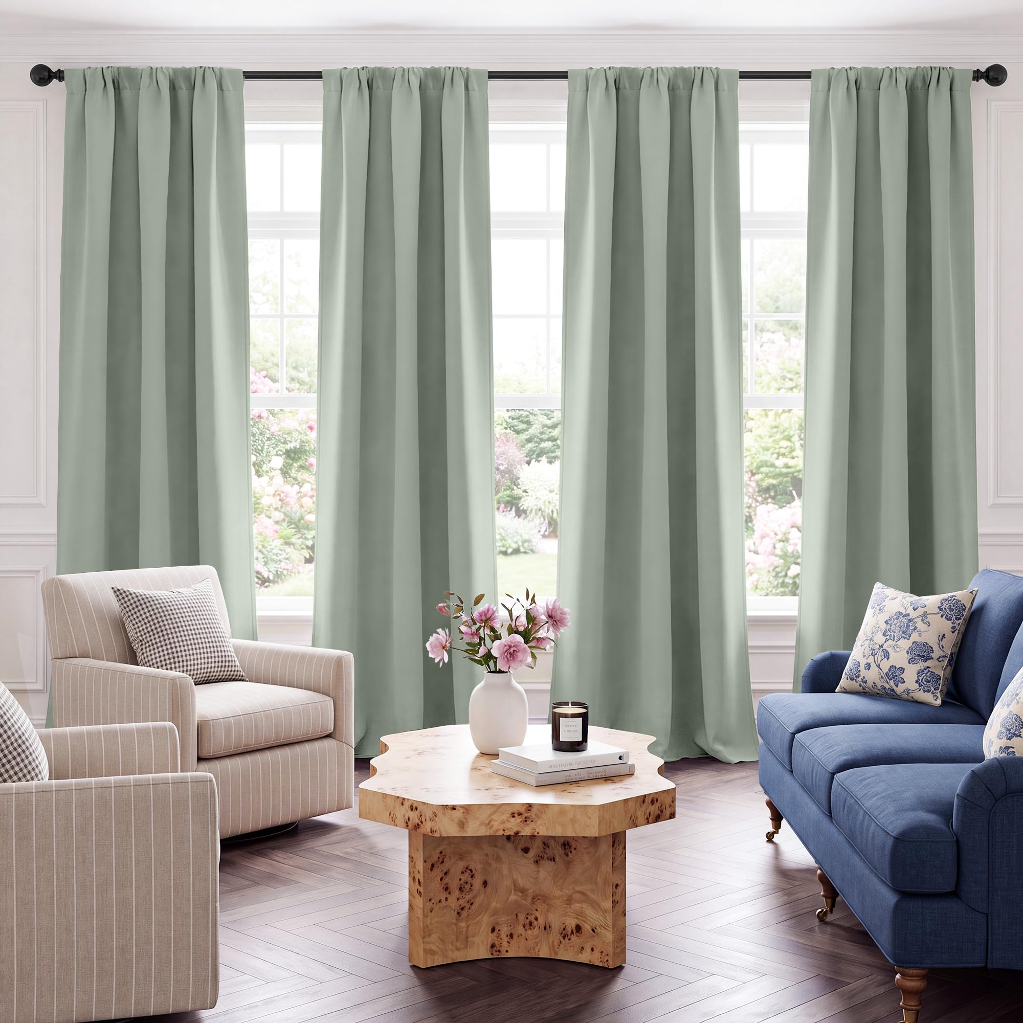 Blackout Privacy Window Ready Made Curtains - 4 Panel