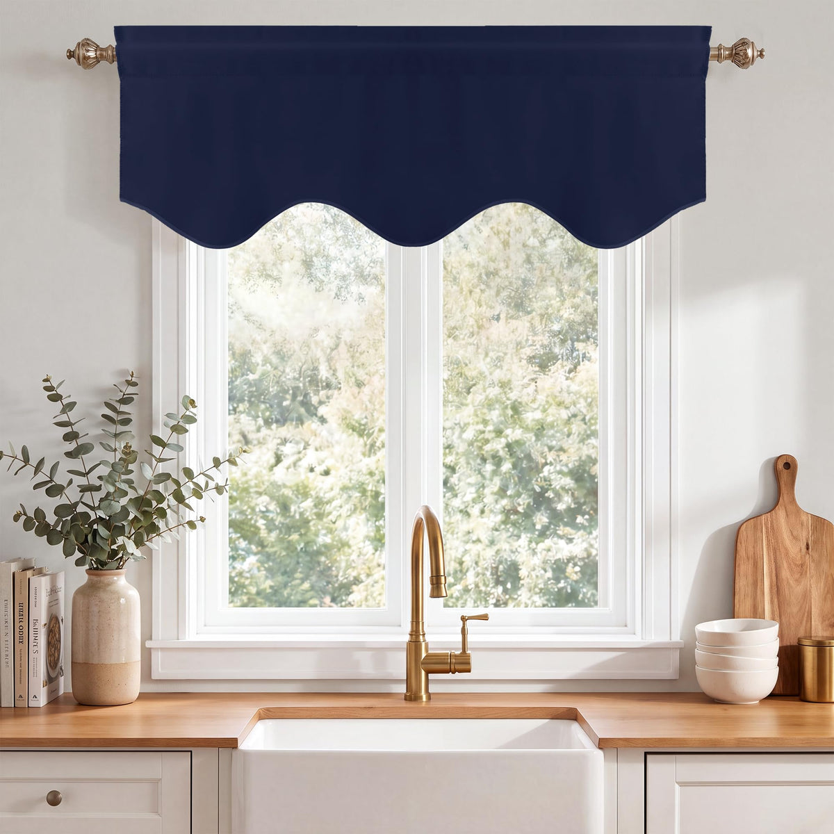 NICETOWN Farmhouse Valances for Windows Rustic Home Decor