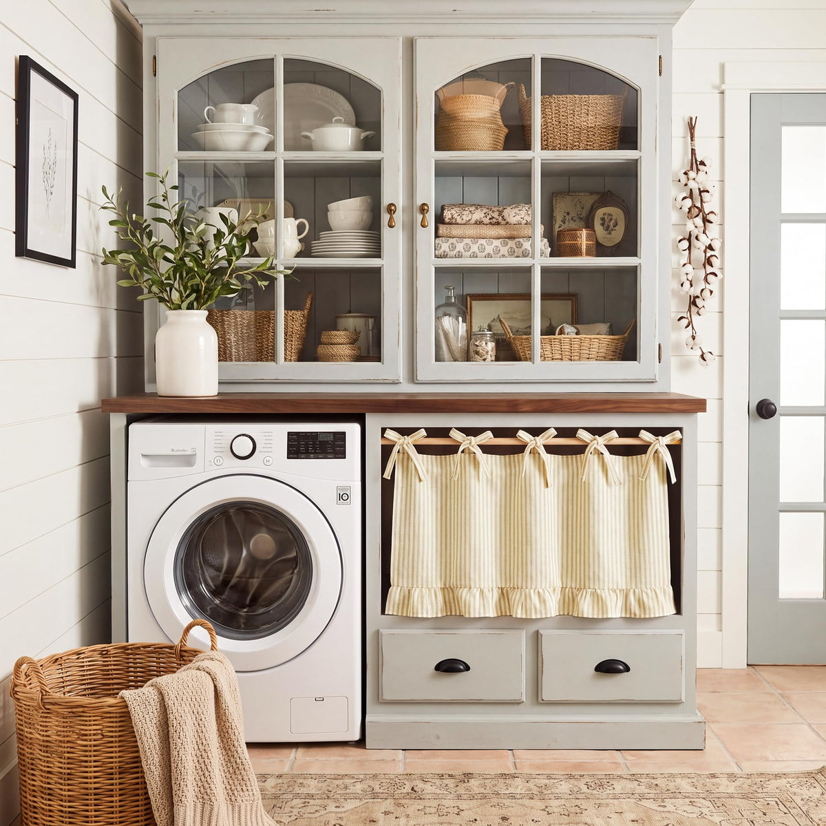 NICETOWN Oven Skirt Curtain for Kitchen Cabinet Decor 31 x 22 inches Long