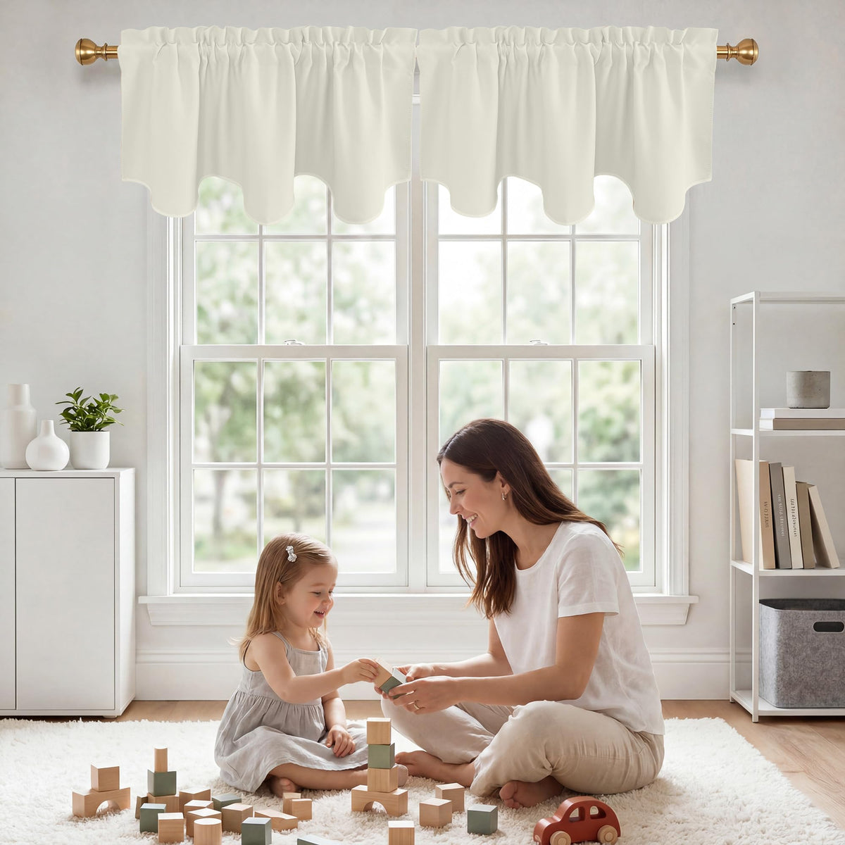 NICETOWN Farmhouse Valances for Windows Rustic Home Decor