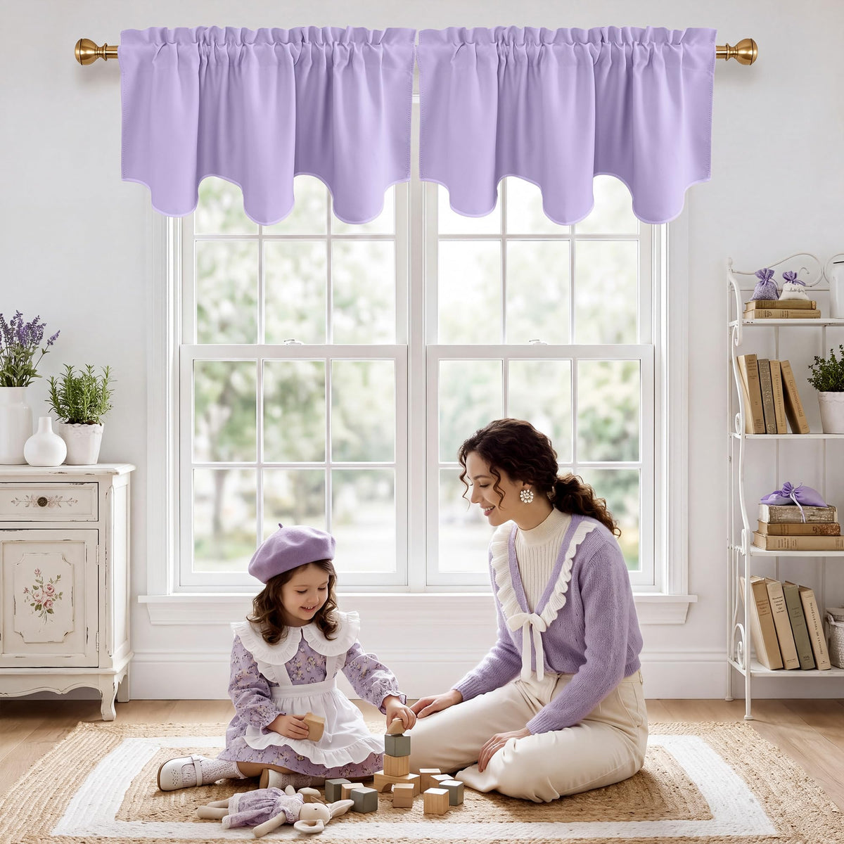NICETOWN Farmhouse Valances for Windows Rustic Home Decor