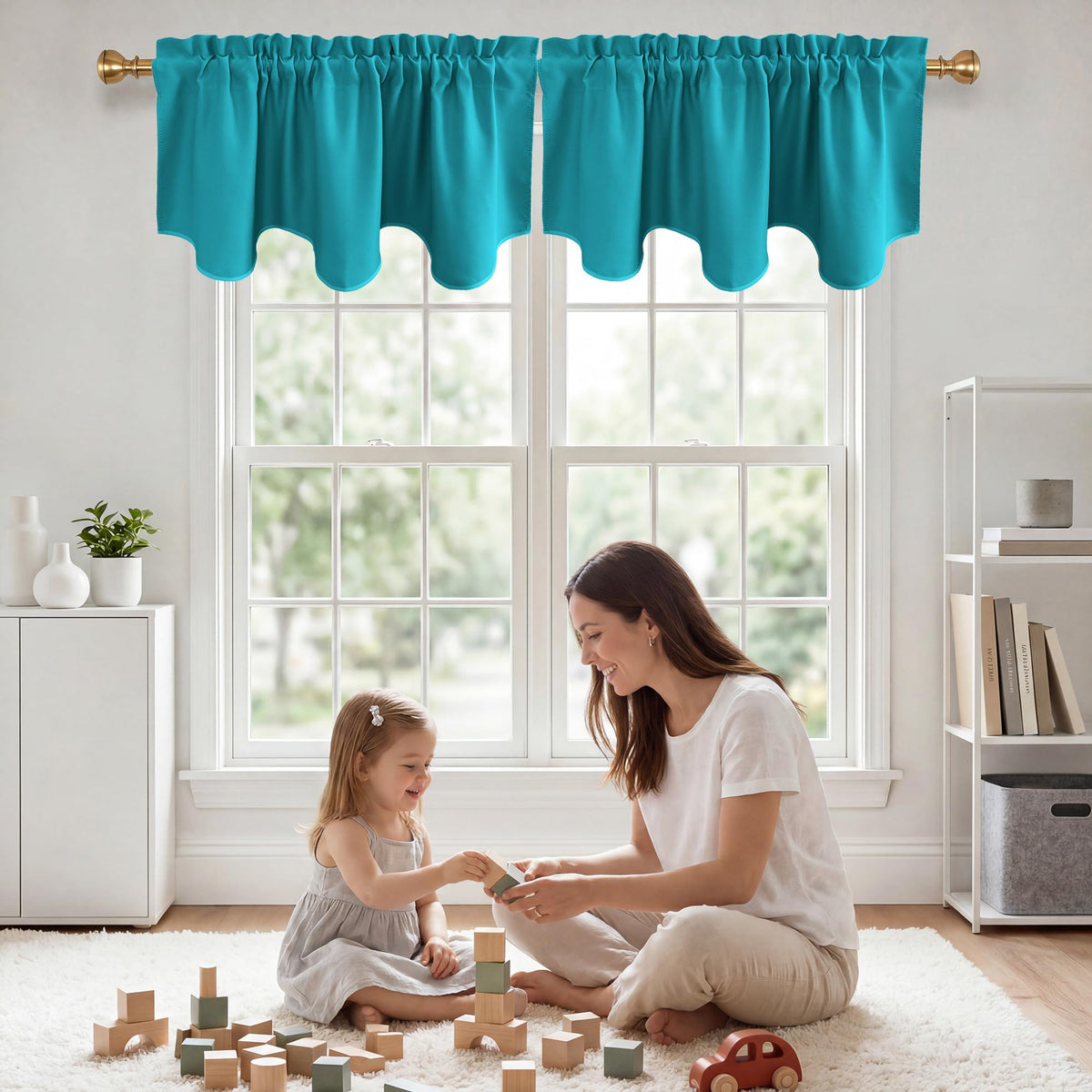 NICETOWN Farmhouse Valances for Windows Rustic Home Decor