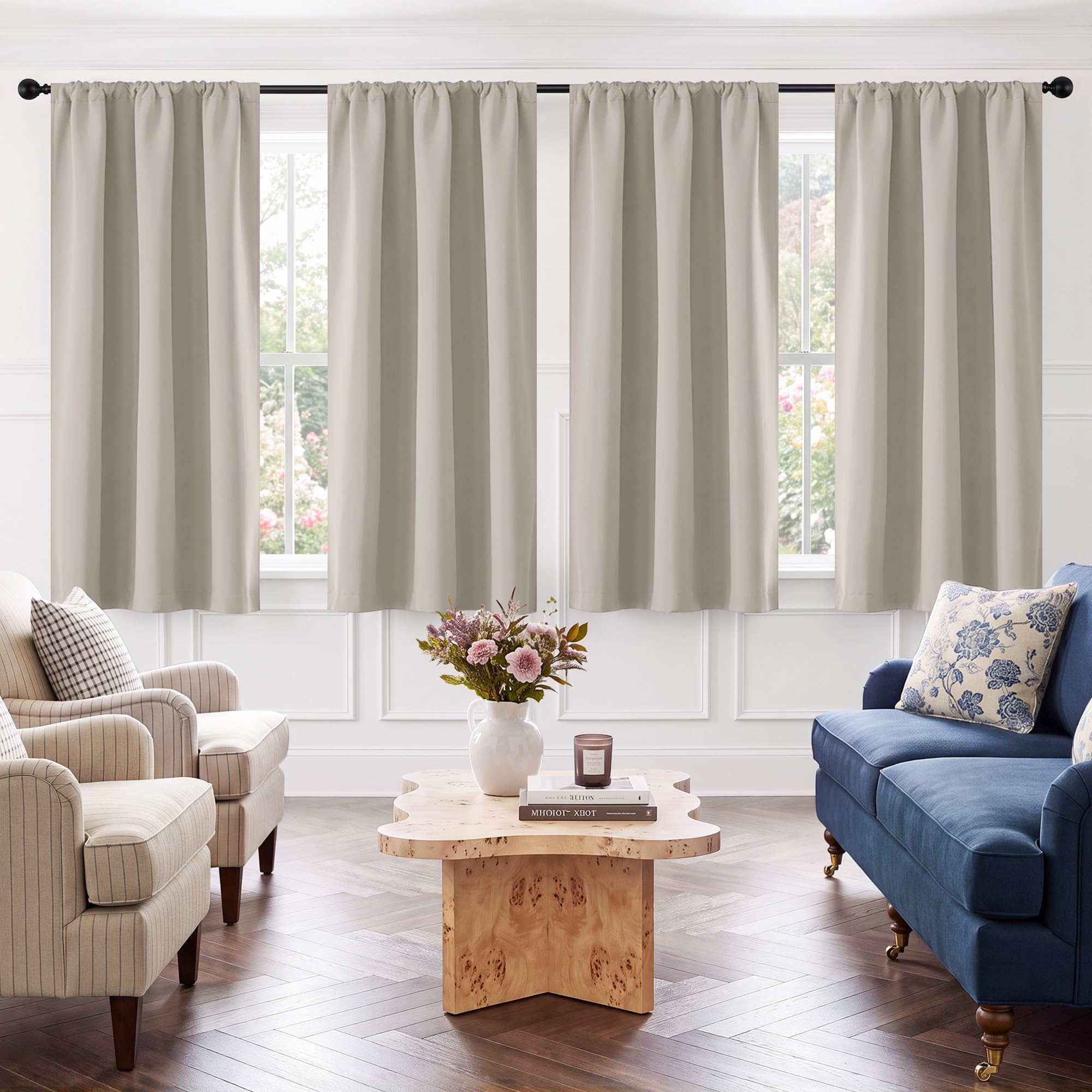 Blackout Privacy Window Ready Made Curtains - 4 Panel