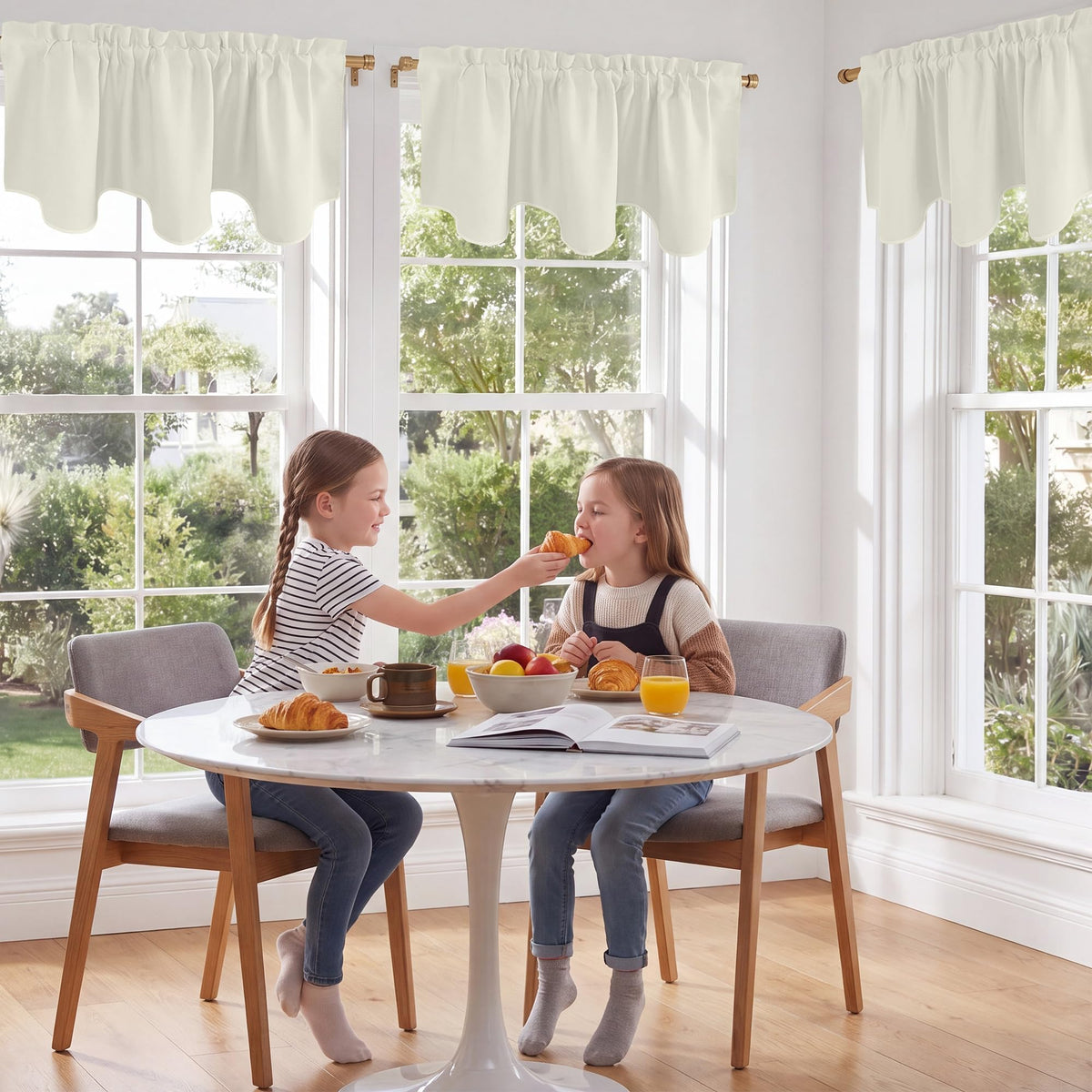 NICETOWN Farmhouse Valances for Windows Rustic Home Decor
