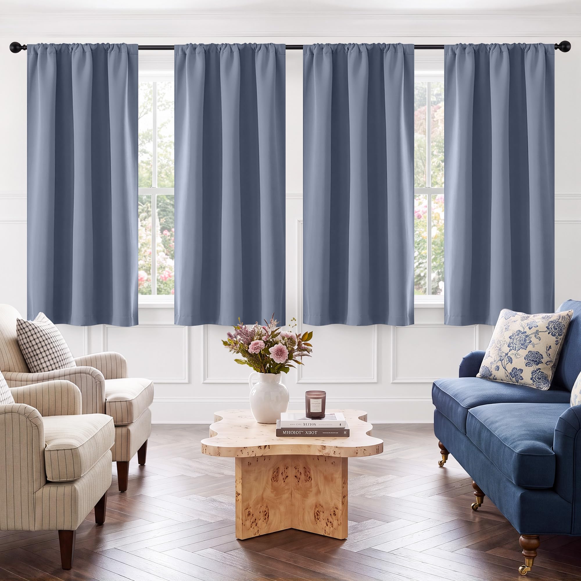 Blackout Privacy Window Ready Made Curtains - 4 Panel