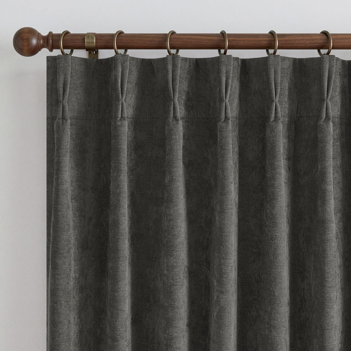 NICETOWN Pinch Pleated Blackout Curtains 84 Inch Long, Red Terracotta