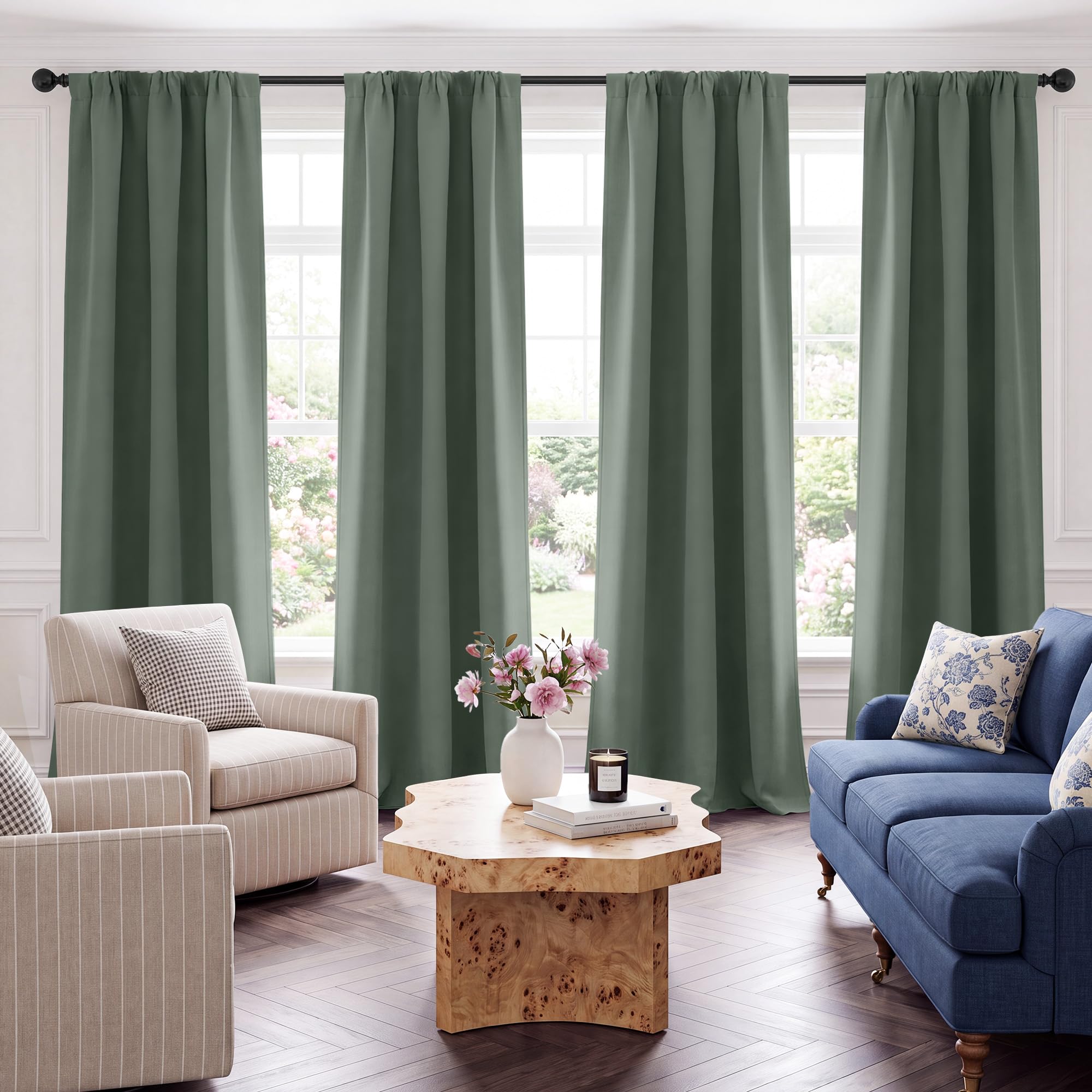 Blackout Privacy Window Ready Made Curtains - 4 Panel