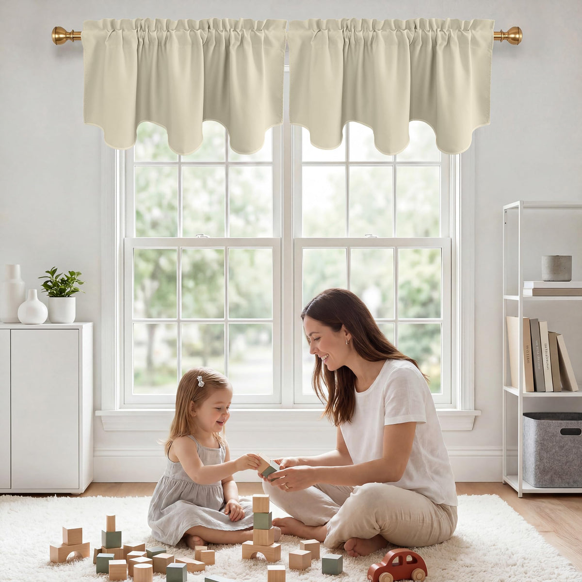 NICETOWN Farmhouse Valances for Windows Rustic Home Decor