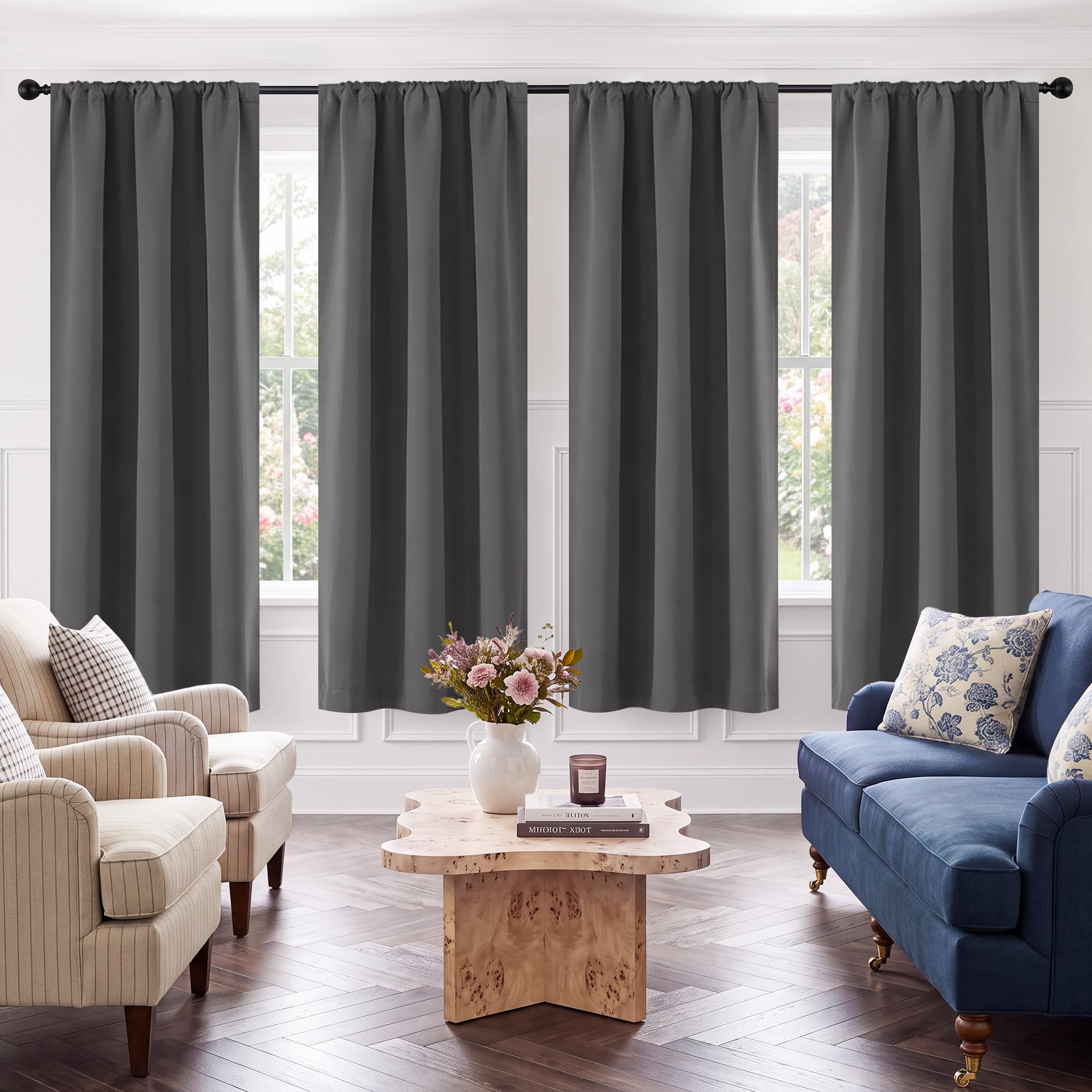 Blackout Privacy Window Ready Made Curtains - 4 Panel